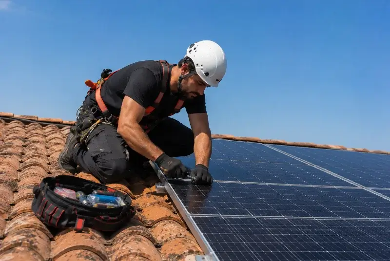 Maintenance et monitoring de panneaux solaires à Junas