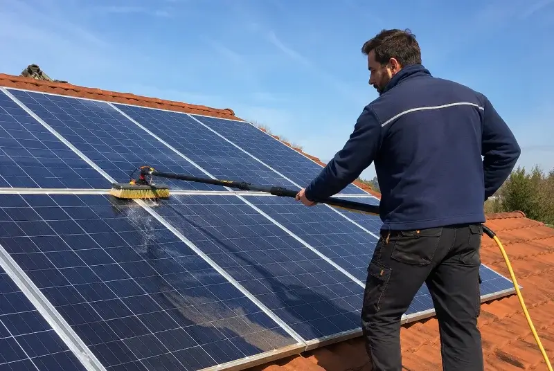 Nettoyage et entretien de panneaux solaires à Junas